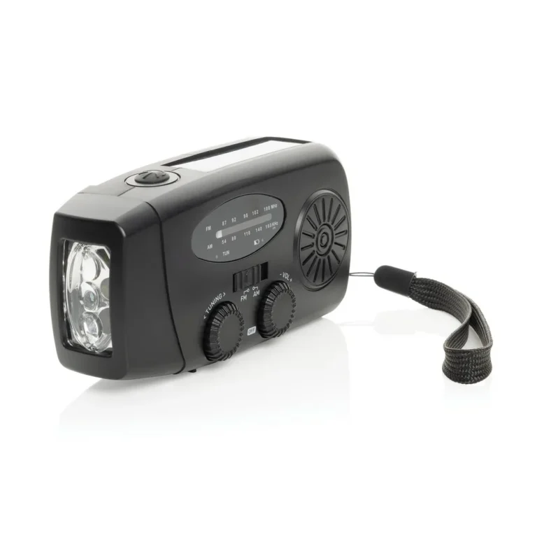 Radio survivalowe AM/FM, power bank 1800 mAh, latarka RescueWave