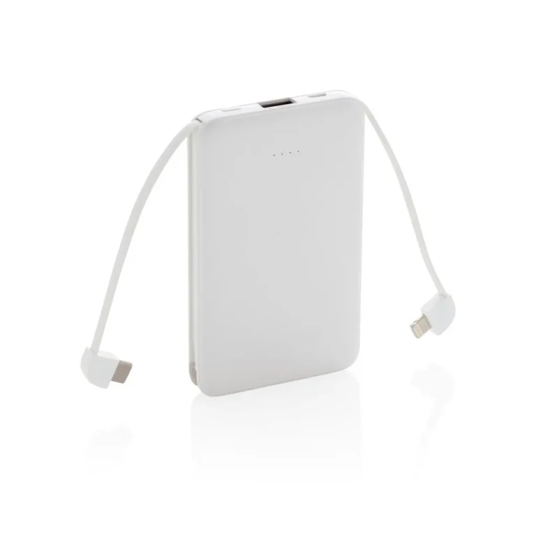 Power bank 5000 mAh, zintegrowany kabel 3 w 1