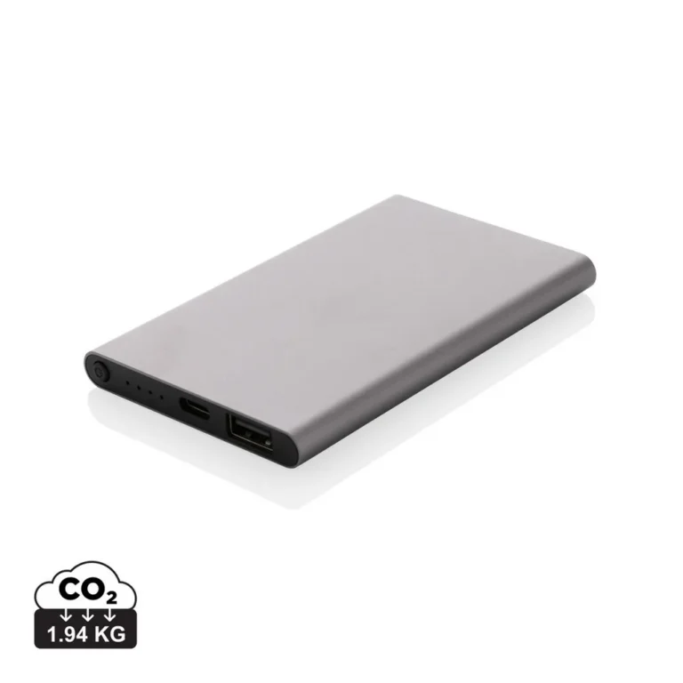Power bank 4000 mAh z aluminium z recyklingu
