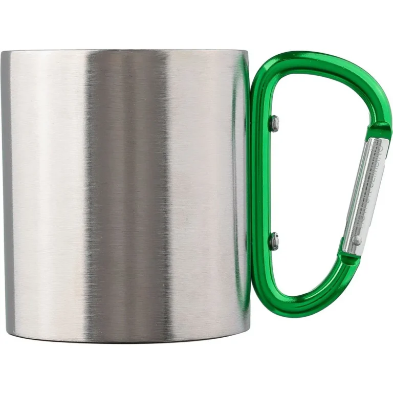 Metalowy kubek 185 ml z karabińczykiem